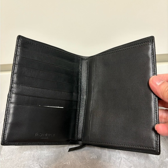 Yves Saint Laurent Black Leather And Suede Wallet - Picture 3 of 10